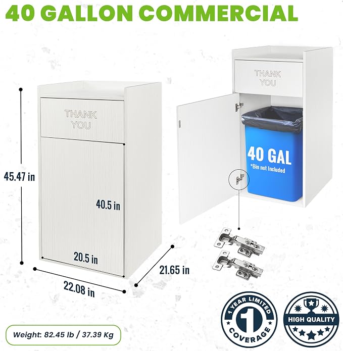 Alpine Restaurant Trash Can Cabinet - Image 3