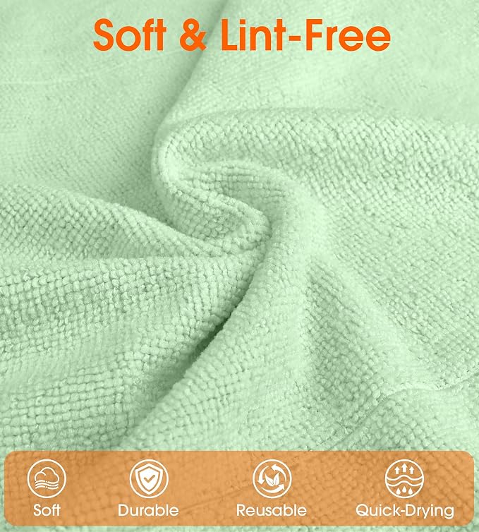 Roll of Microfiber Cleaning Cloth –100 Pack, Tear Away Microfiber Towels - Image 3