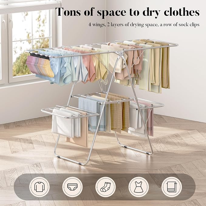 APEXCHASER Clothes Drying Rack
