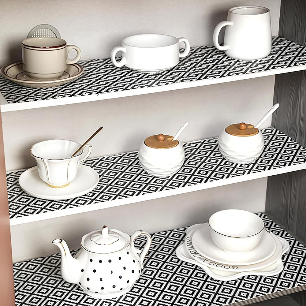 Drawer Shelf Liner Non Adhesive, Slip Resistant Easy to Clean Protect Kitchen...