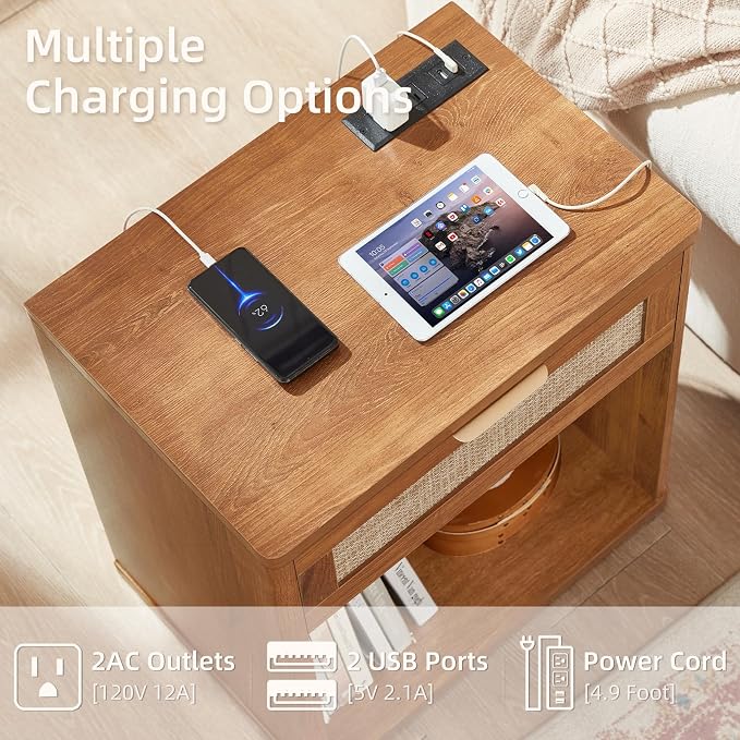 LEYAOYAO Rattan Nightstand - Image 7