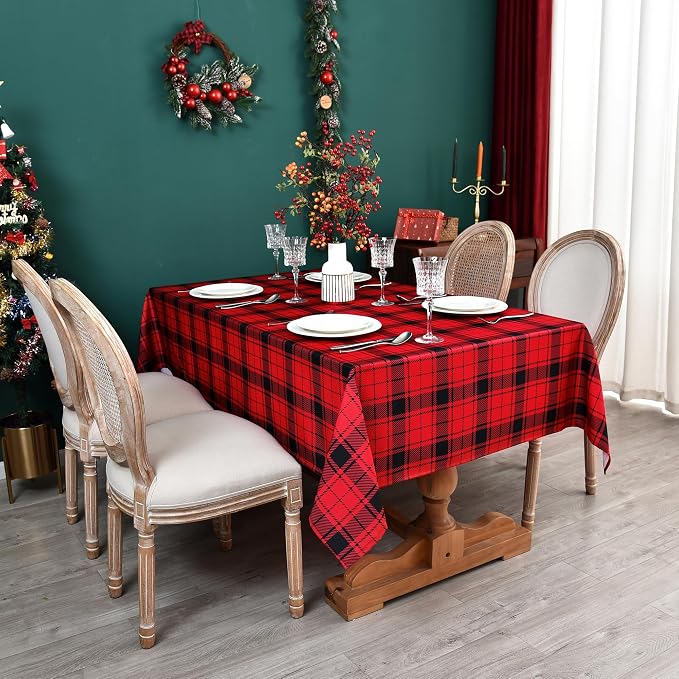Waterproof Checkered Tablecloth Fabric - Image 3