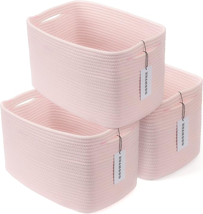 Cotton Rope storage Basket Bins Woven Basket by XUANGUO