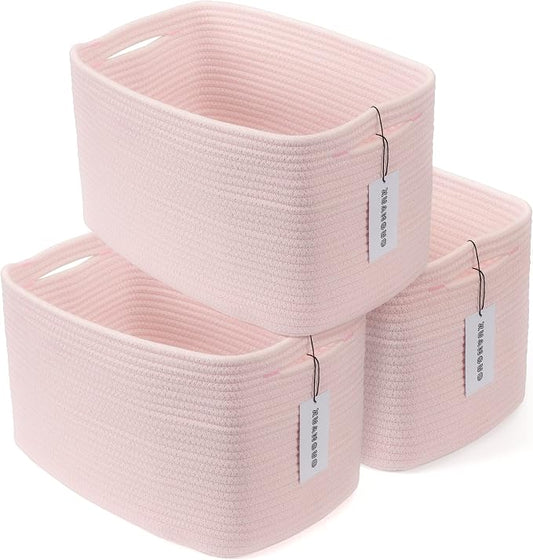 Cotton Rope storage Basket Bins Woven Basket by XUANGUO