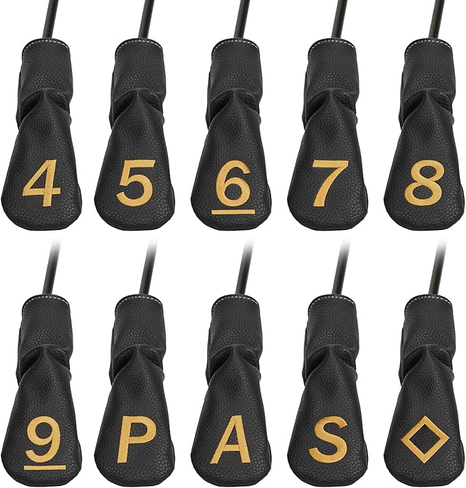 10pcs /Set Black Hybrid Iron Head Covers Protector - Image 6