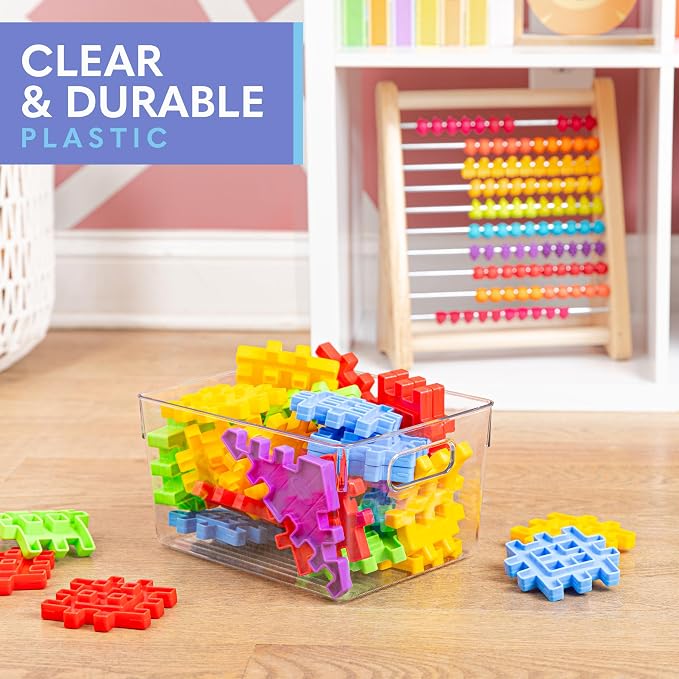 Plastic Food Storage 4 Pack Clear Container Bin - Image 6