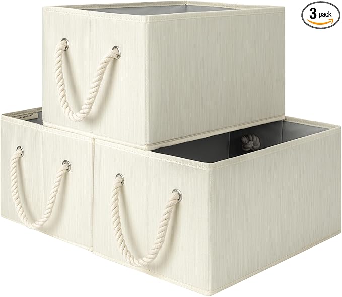 StorageWorks Storage Baskets for Shelves, Foldable Fabric Closet Storage Bins by StorageWorks