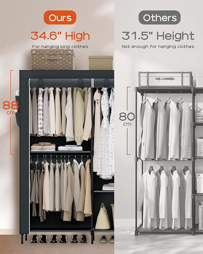 Portable Closet, 81.5 Inch Extra Large Capacity Wardrobe Closet