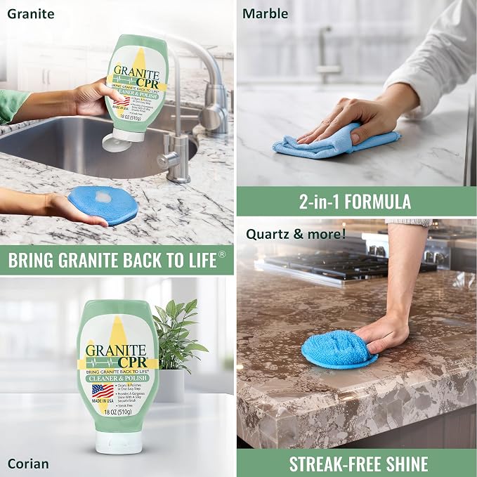 Granite CPR Cleaner & Polish Can Be Used Daily On Granite, Quartz & Corian. - Image 3