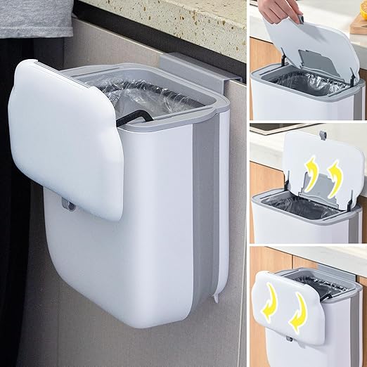Soddeph 3.2 Gallon Foldable Hanging Trash Can by Soddeph