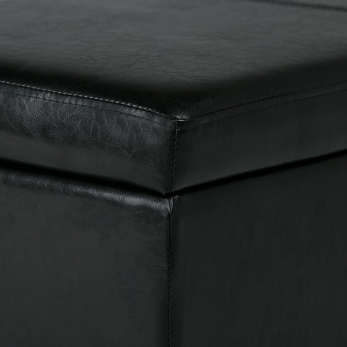 SIMPLIHOME Avalon 48 inch Wide Contemporary Rectangle Storage Ottoman Bench in - Image 9