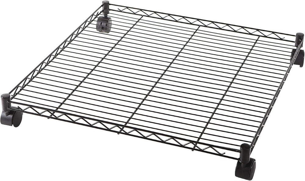 DormCo Suprima Rolling Underbed Square Shelf - Black