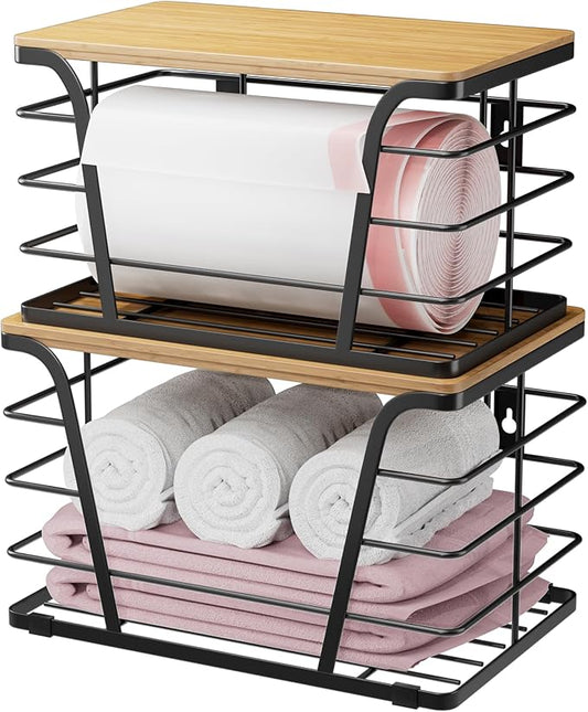 2 Pack Extra Large Pantry Storage Organizers, Pantry Baskets organization by TrashBagHolder