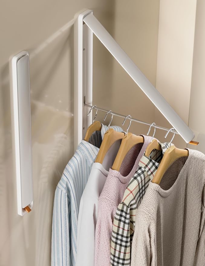 Dr.DJ Clothes Drying Rack, Wall-Mounted Retractable & Foldable Clothes Hanger by DrDJ
