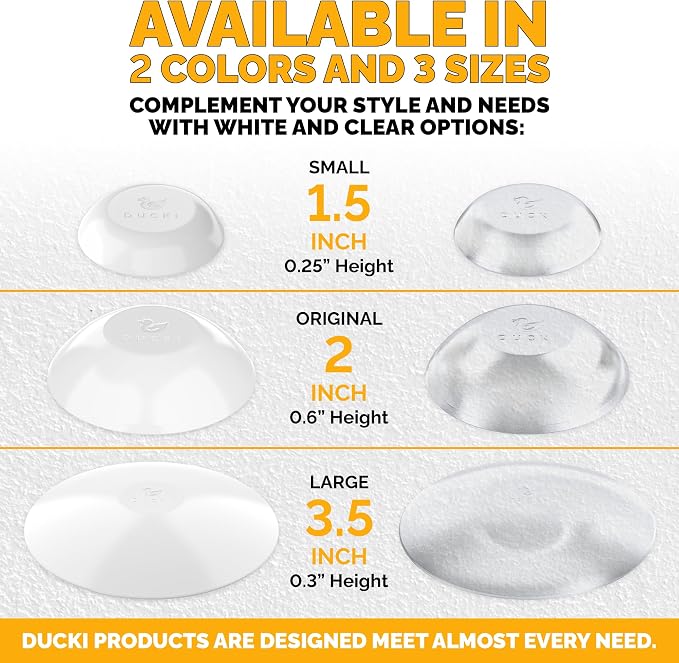 Ducki Wall Protectors -4 Pack White- Self Adhesive, Reusable Solution - Image 6