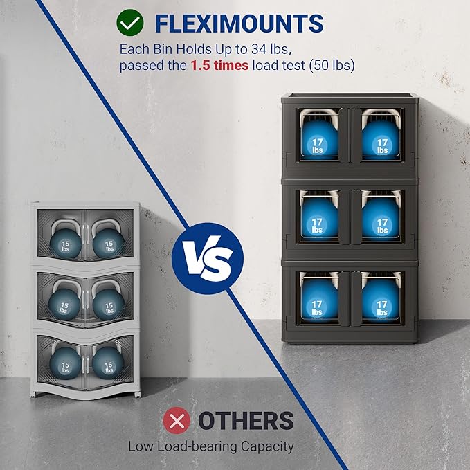 FLEXIMOUNTS 110 QT Stackable Storage Bins - Image 3