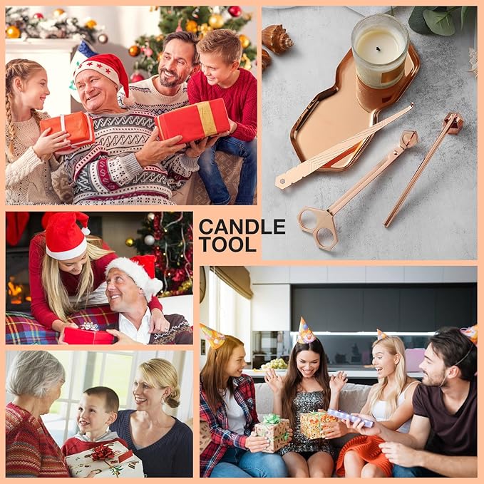 3-in-1 Candle Accessory Set, Wick Trimmer, Candle Snuffer, Wick Spoon, - Image 7