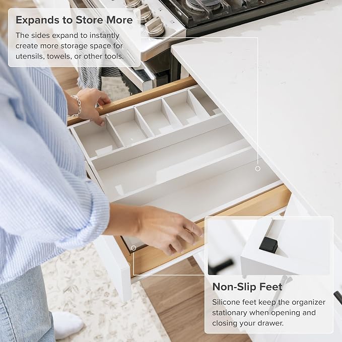 KitchenEdge Adjustable Kitchen Drawer Organizer - Image 5