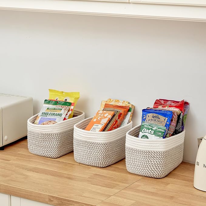 Small Cotton Rope Basket – Storage Bin - Image 7