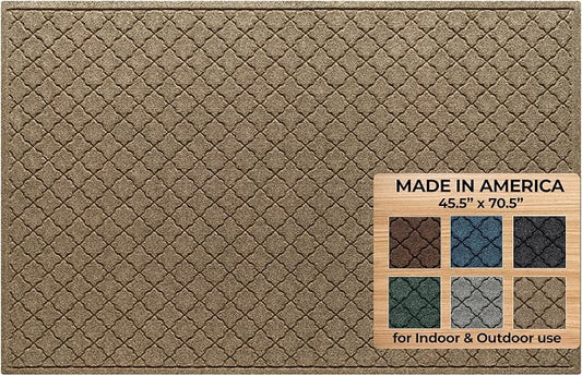 WaterHog Heavy Duty Doorway Mat, Made in USA, Durable & Skid-Resistant Entryway by BungalowFlooring