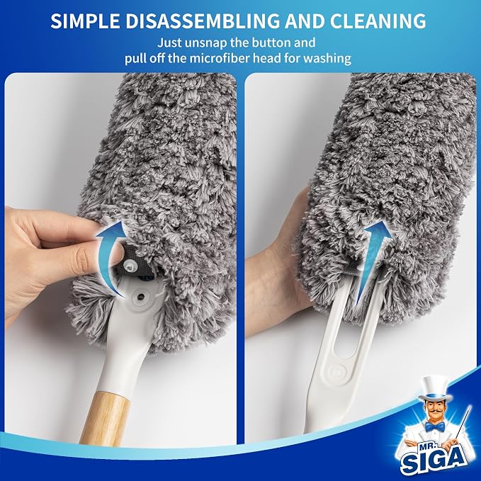MR.SIGA Lint Free Microfiber Duster, Washable and Reusable Duster - Image 6