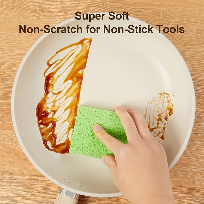 JOYMOOP Dish Sponge Scrubber, Cellulose Sponges Kitchen - Image 3