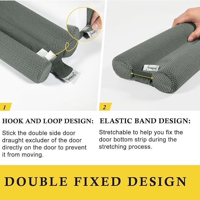 fowong Door Draft Stopper 30" Adjustable Under Door Draft Stopper, - Image 3