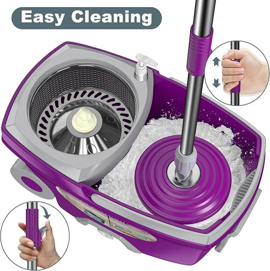 Dual Compartment Spin Mop and Bucket, Mop and Bucket - Image 2