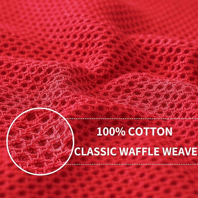 Homaxy 100% Cotton Waffle Weave Kitchen Dish Towels, Ultra Soft Absorbent Quick - Image 2