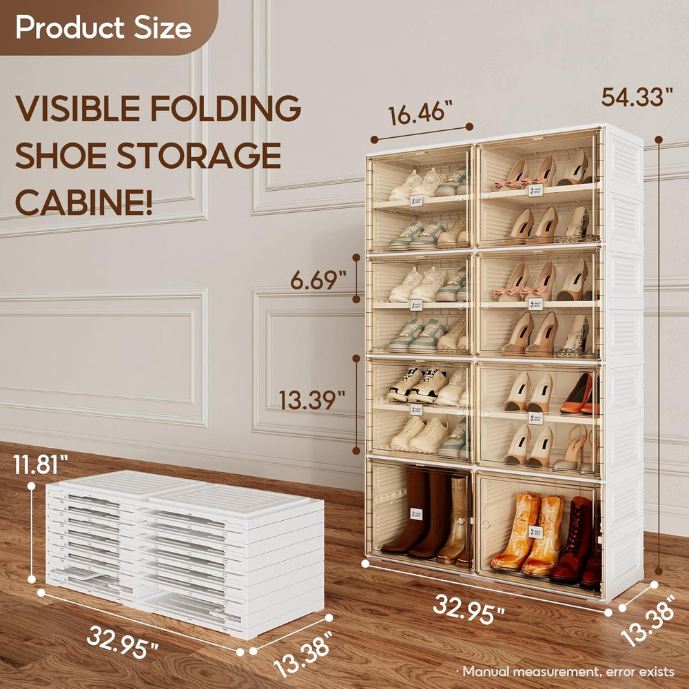 ANTBOX Portable Shoe Rack Organizer for Closet Entryway, Stackable Sneaker St...