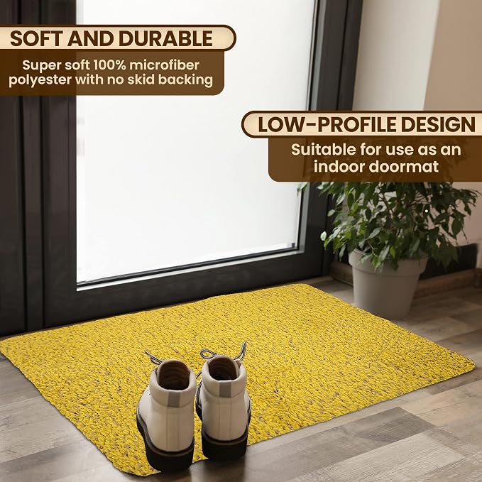 Premium Microfiber Indoor Door Mat – 24"x36" Washable Entry Mat, Waterproof - Image 2
