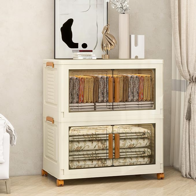 Plastic Stackable Storage Bins by Unknown