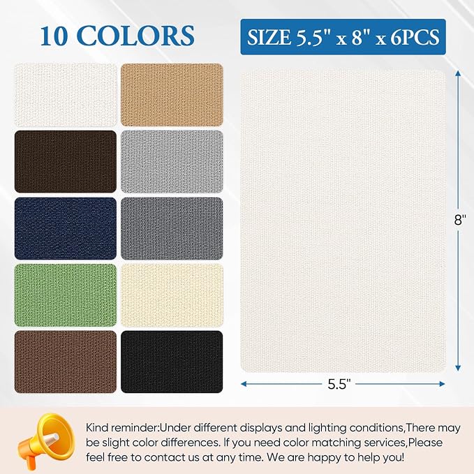 Canvas Patch 5.5 x 8 Inches 6Pcs Self-Adhesive Waterproof Canvas Patch Kit - Image 3