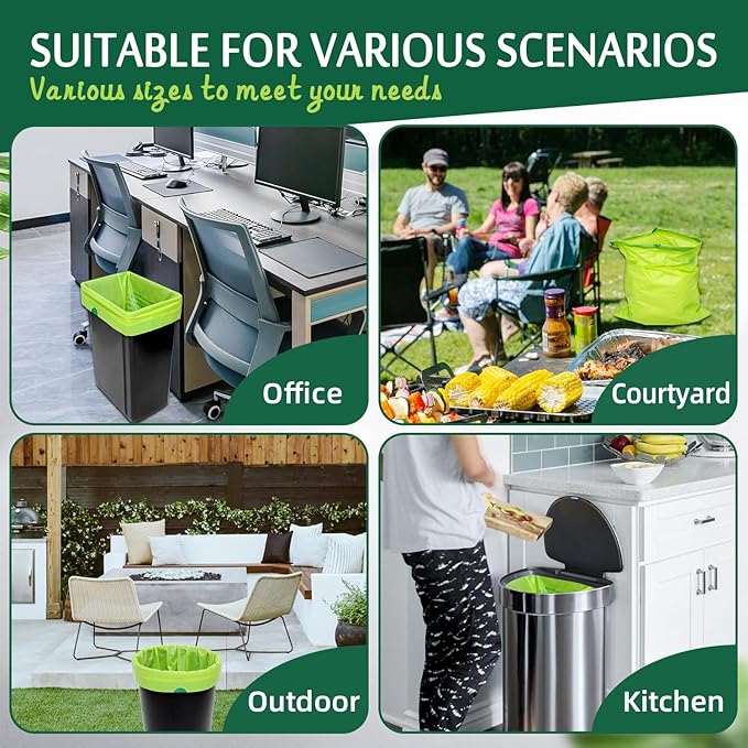 Compostable Kitchen Trash Bags 8-10 Gallon – Heavy-Duty, 1.1 Mil Thick - Image 9