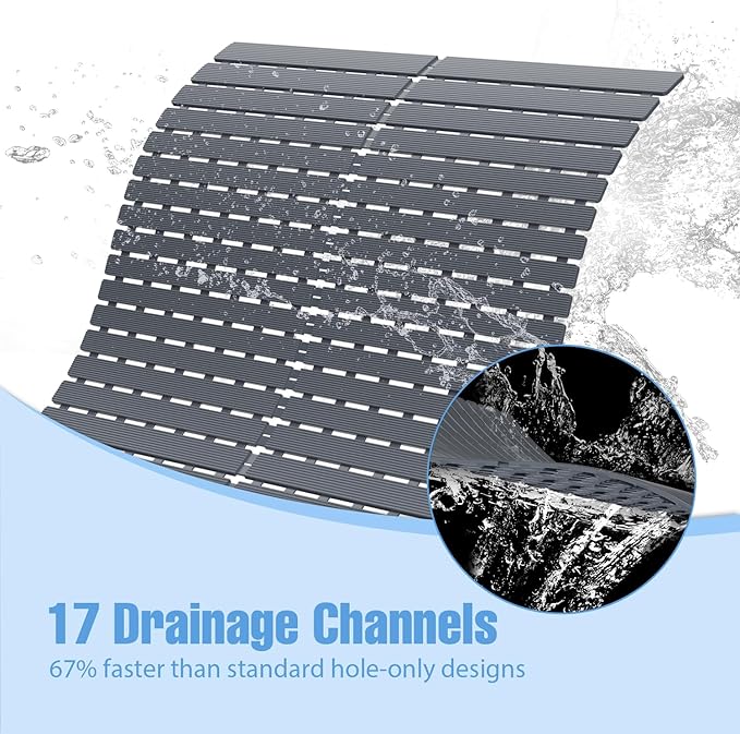 Shower Mat Non-Slip Bath Mat for Tub Floor & Stall - Image 5