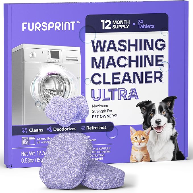 Washing Machine Cleaner Tablets Ultra – 40% Stronger Formula: Designed by Fursprint