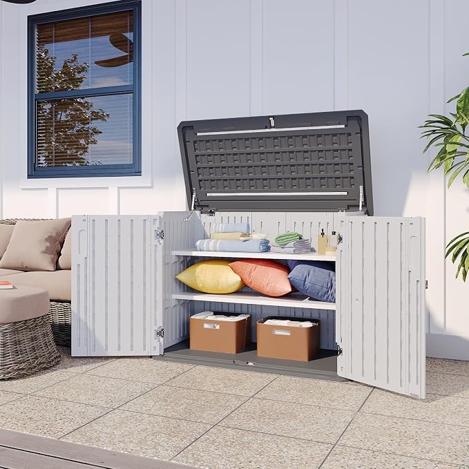 Aoxun White Outdoor Storage Cabinet - Image 9