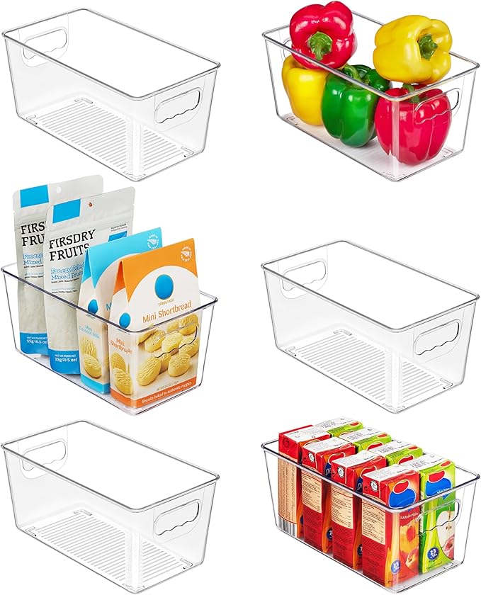 Vtopmart Clear Plastic Pantry Organizer Bins, Countertops, Freezer Organization by Vtopmart