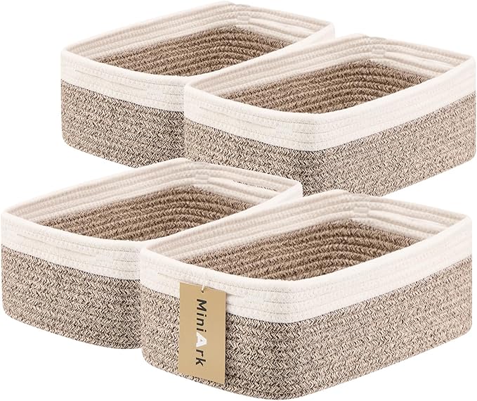 Small Storage Baskets for Organizing | Closet Organizer Bins | Shelf Toy Basket by MiniArkStorageBasketsHome