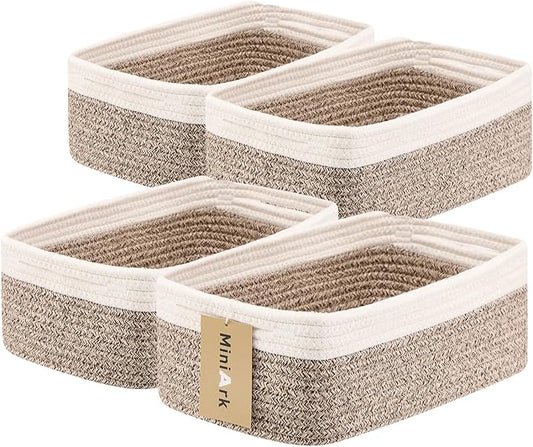 Small Storage Baskets for Organizing | Closet Organizer Bins | Shelf Toy Basket by MiniArkStorageBasketsHome
