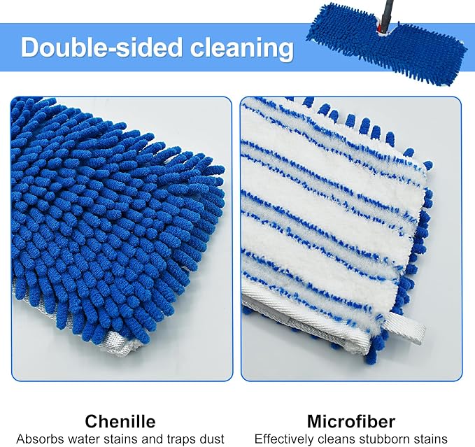 4 Pack Mop Heads Replacements for Ocedar Dual-Action Microfiber Flip Mop - Image 2