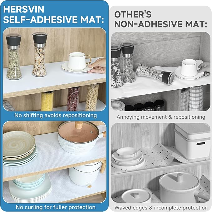 Shelf Liners 16 in x 20 ft Self-Adhesive EVA Drawer Mats, Cupboard Protector - Image 3