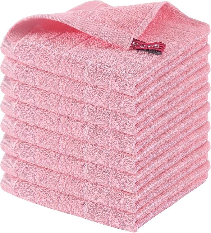 Homaxy 100% Cotton Terry Kitchen Dish Cloths, Ultra Soft and Absorbent Dish by Homaxy
