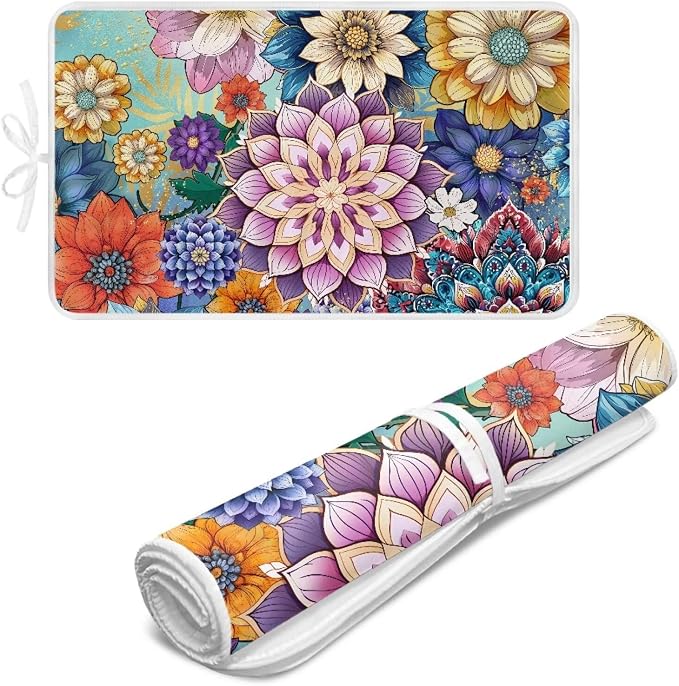 Ironing Mat Boho Flower Portable Ironing Pad Blanket by Unknown