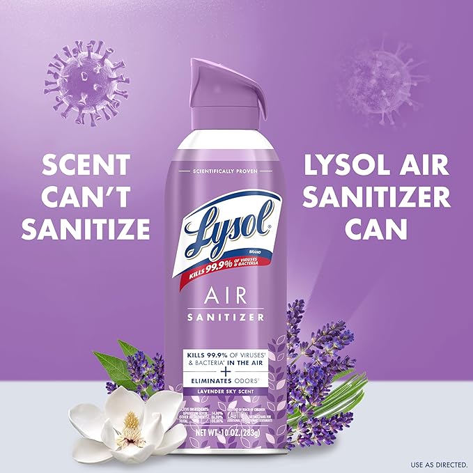 Lysol Air Sanitizer Spray with Odor Eliminator - Image 2