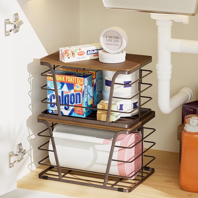 Extra Large 2 Pack Stackable Storage Pantry Organizers and Storage, Wall Mount - Image 5