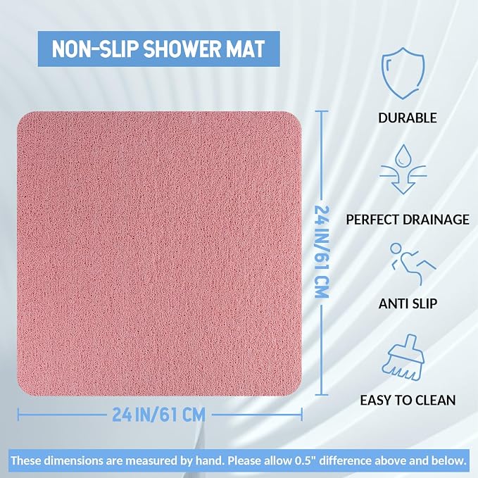 Non-Slip Bathtub Mat, Anti Slip Shower Mat, Fast Drying Bathtub Mats, Foot - Image 2