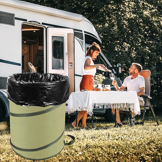 YUDI & GARDEN 45 Gallon Collapsible Garden Bag｜Collapsible Trash Can｜Camping - Image 5