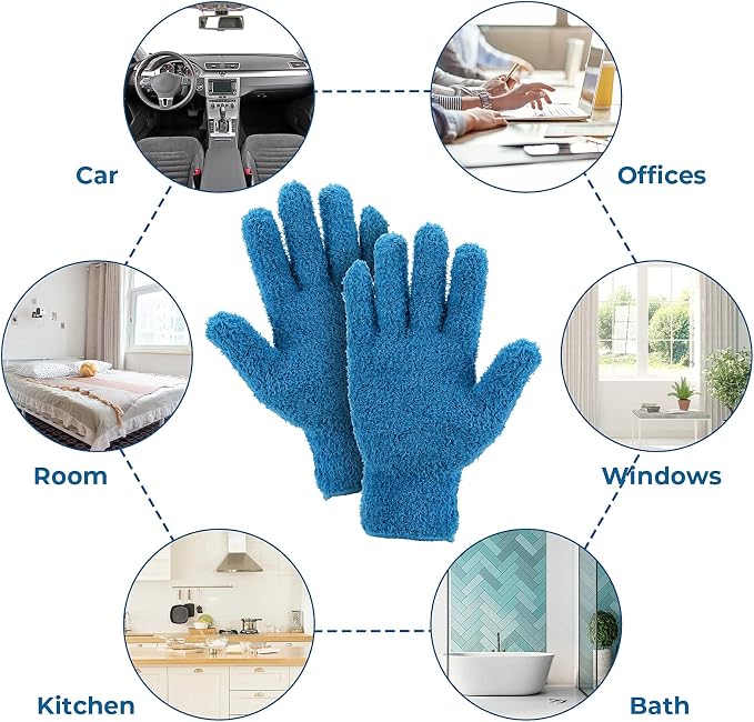 Grevosea 2 Pairs Microfiber Gloves - Image 4