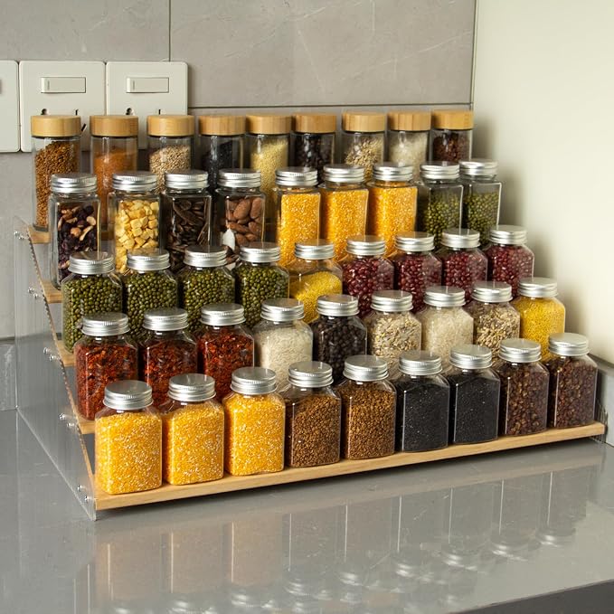 nianfeng Tiered Spice Rack, 5-Tier Spice Pantry Kitchen Cabinet Organizer - Image 7